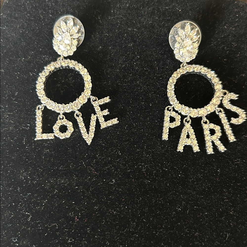 Eye Candy Sparkling “Love Paris” Earrimgs
